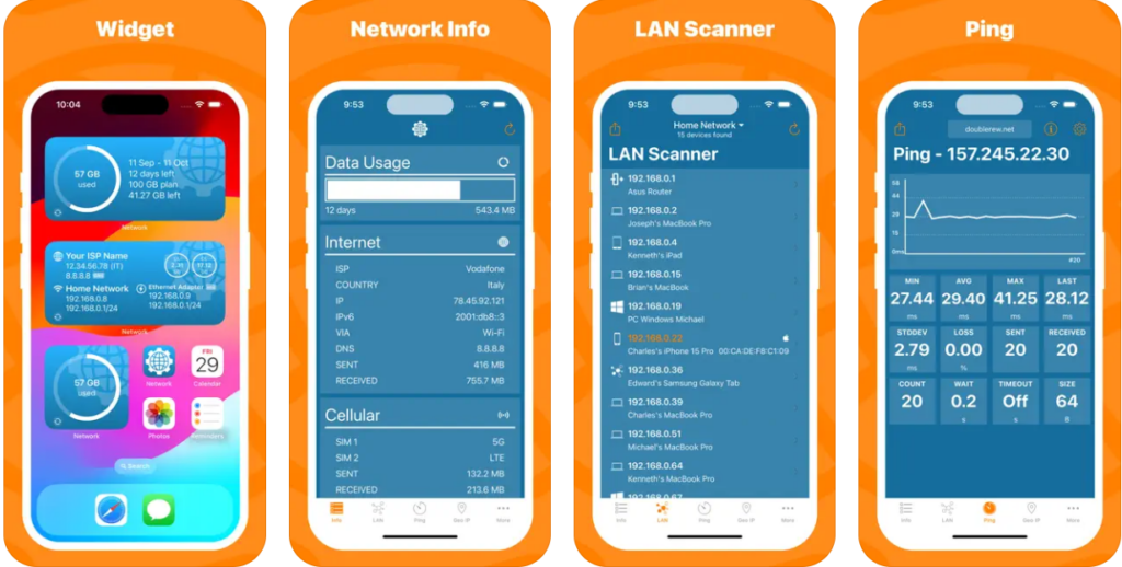 Network Utility app for iPhone