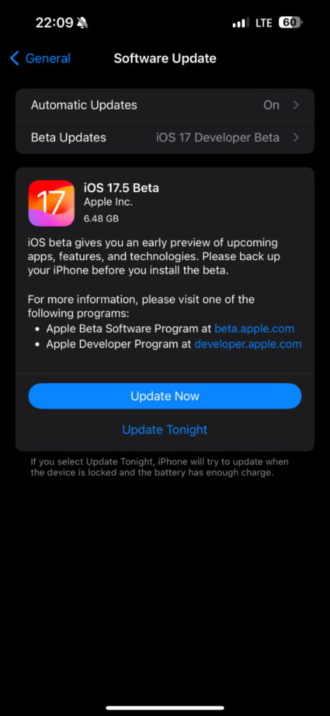 iOS 17.5 Beta