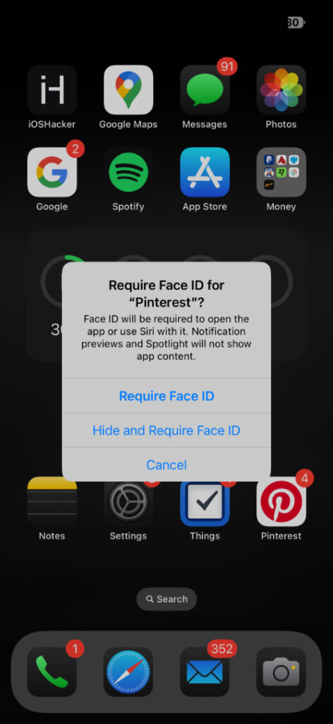 Hide apps in iOS 18