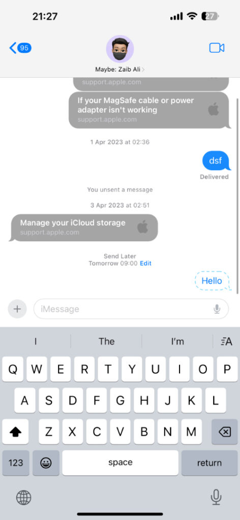 Schedule a message in iOS 18