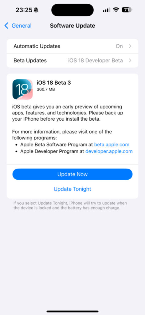iOS 18 beta 3 revised