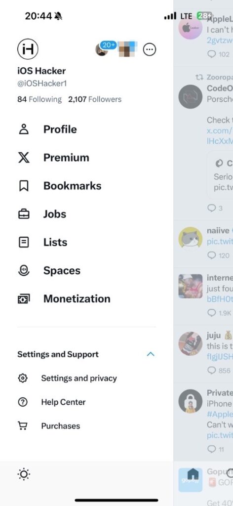 Delete Twitter Account on iPhone