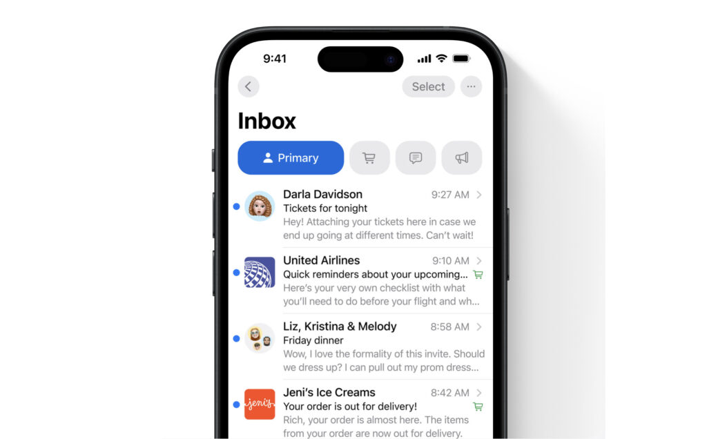 iOS 18 Mail Categorization feature