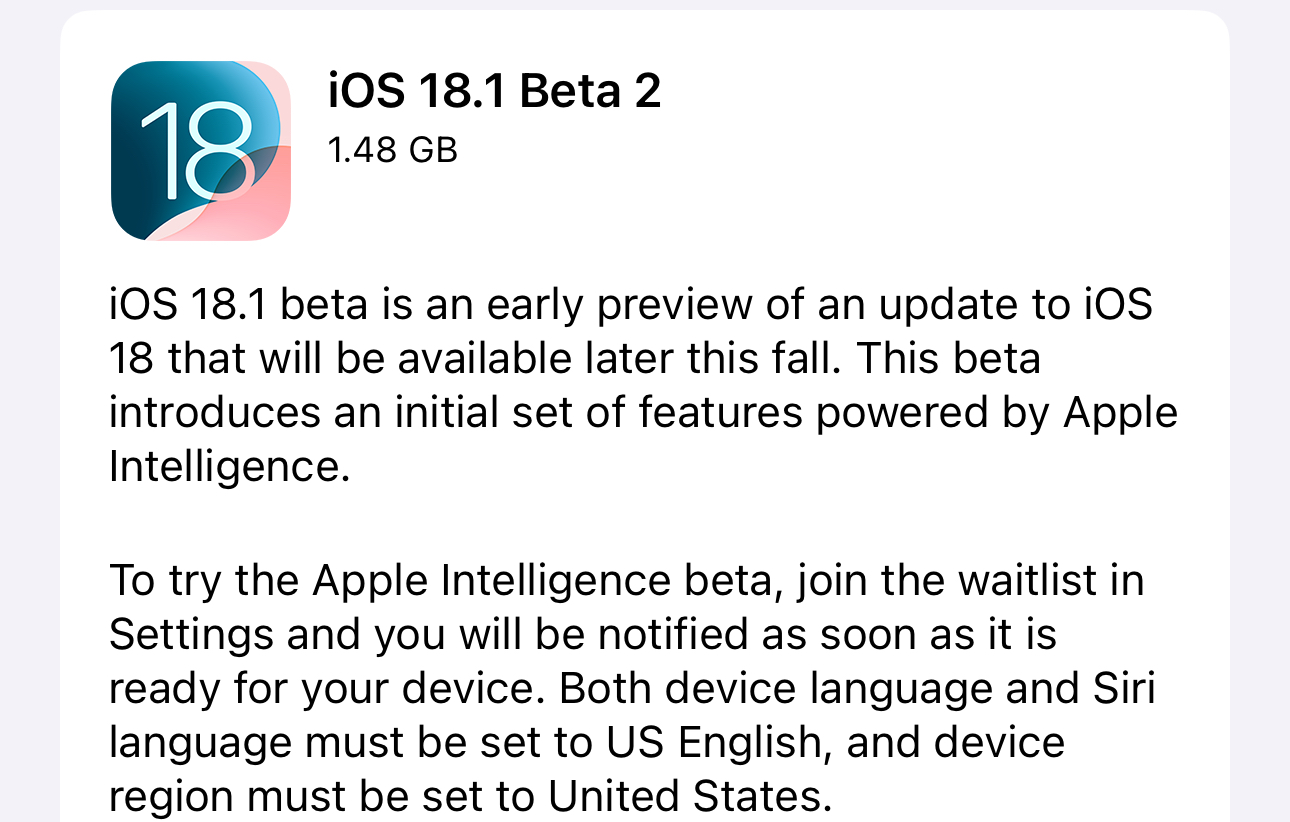 Apple Releases iOS 18.1 Beta 2 To Developers - Here's What's Changed ...