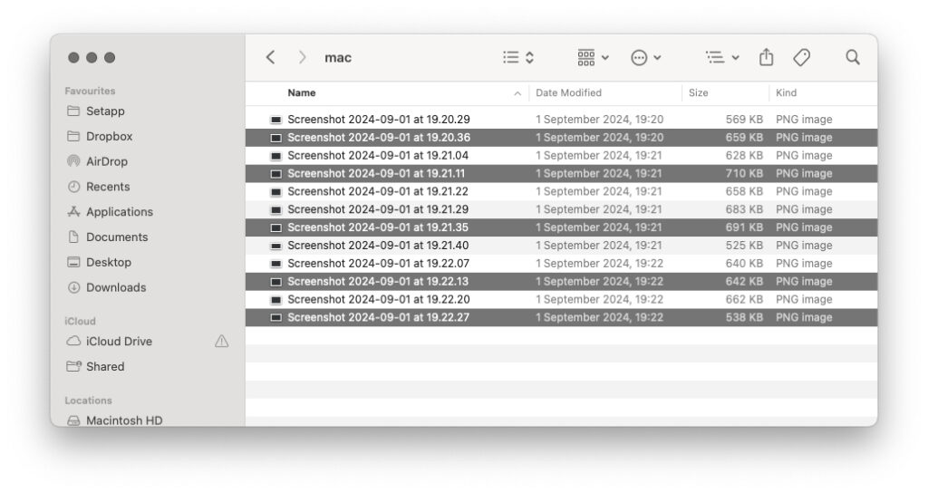 Selecting Multiple Files One by One
