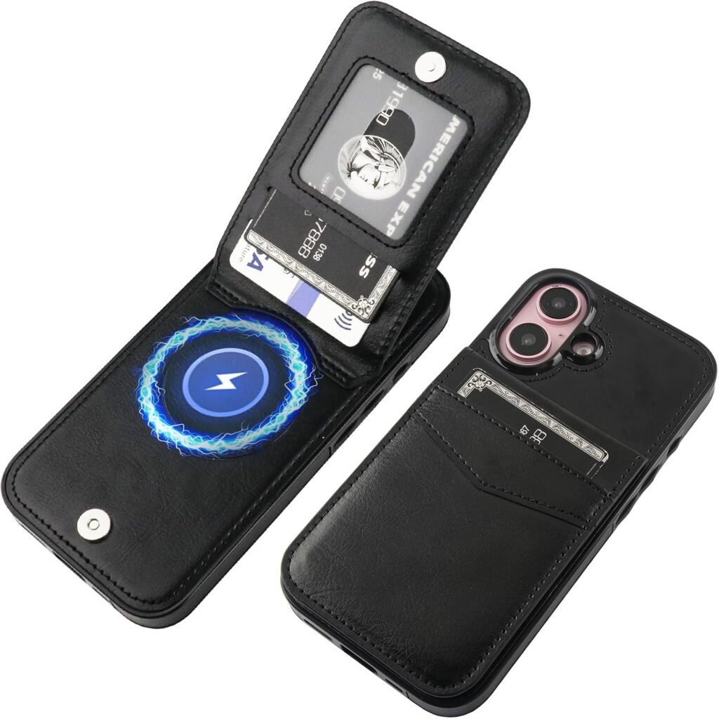 KIHUWEY iPhone 16 Wallet Case With MagSafe