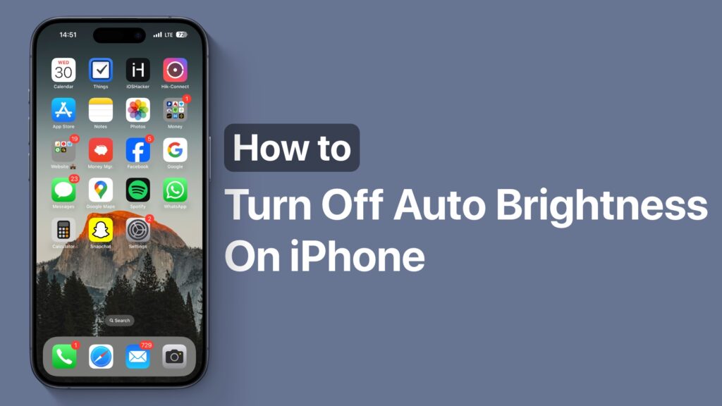 Turn off auto brightness
