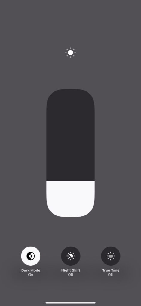 Dark Mode Control Center
