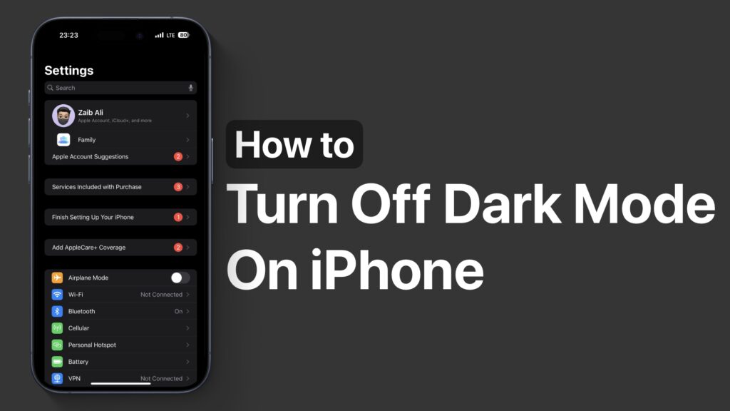 Turn off dark mode