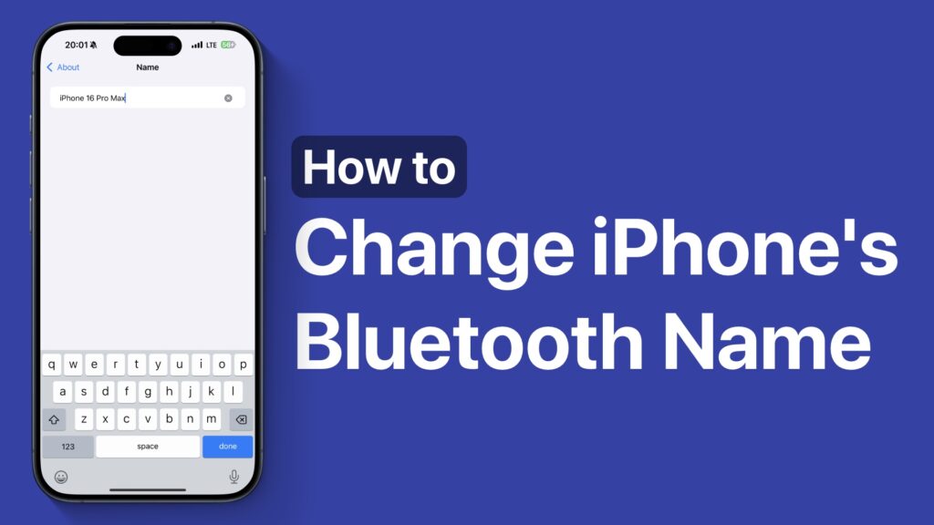 Change iPhone Bluetooth name