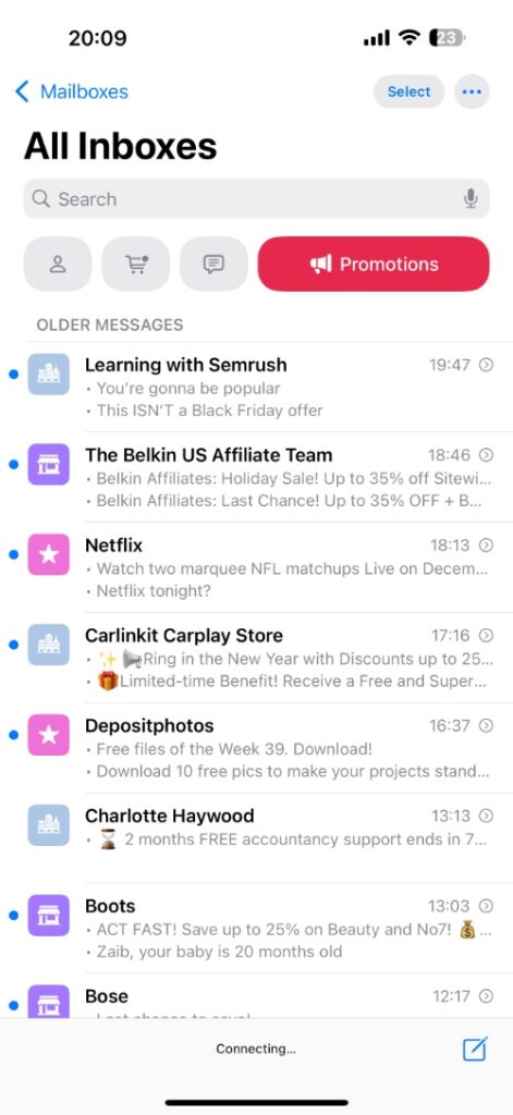Contact photos in Mail app