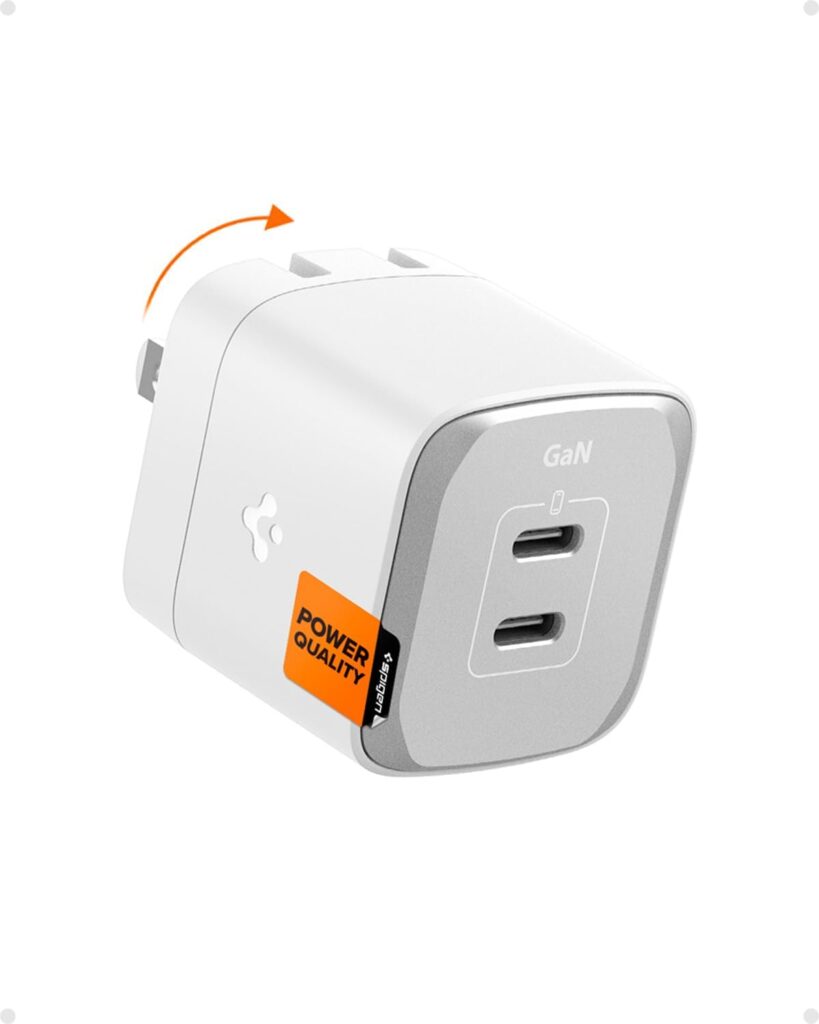 Spigen GaN III Foldable Dual USB C Wall Charger