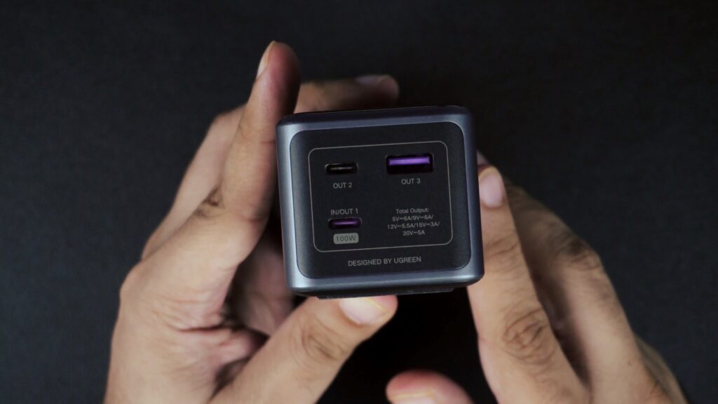 Ugreen Nexode 20000mAh Power Bank ports