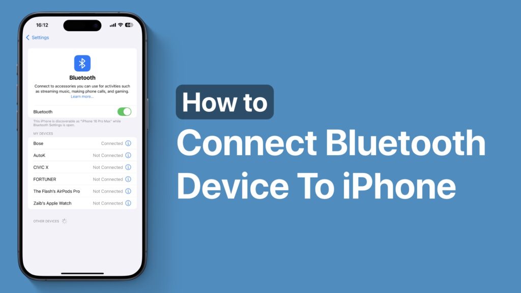 Connect Bluetooth device