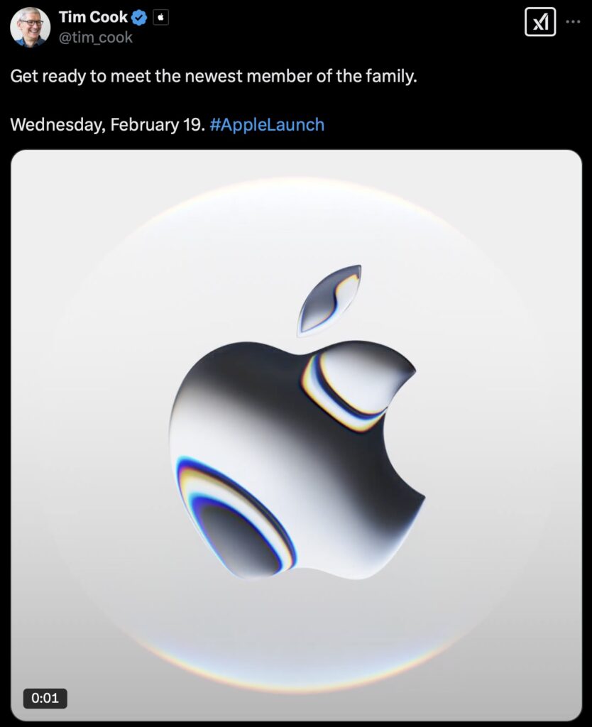 iPhone SE announcement Apple logo