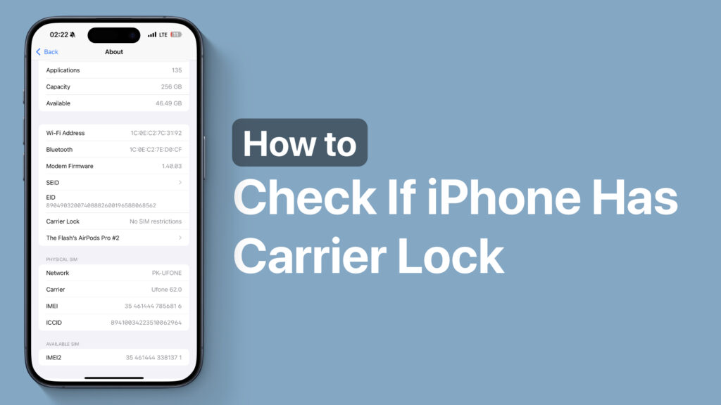 Check if iPhone has carrier locked