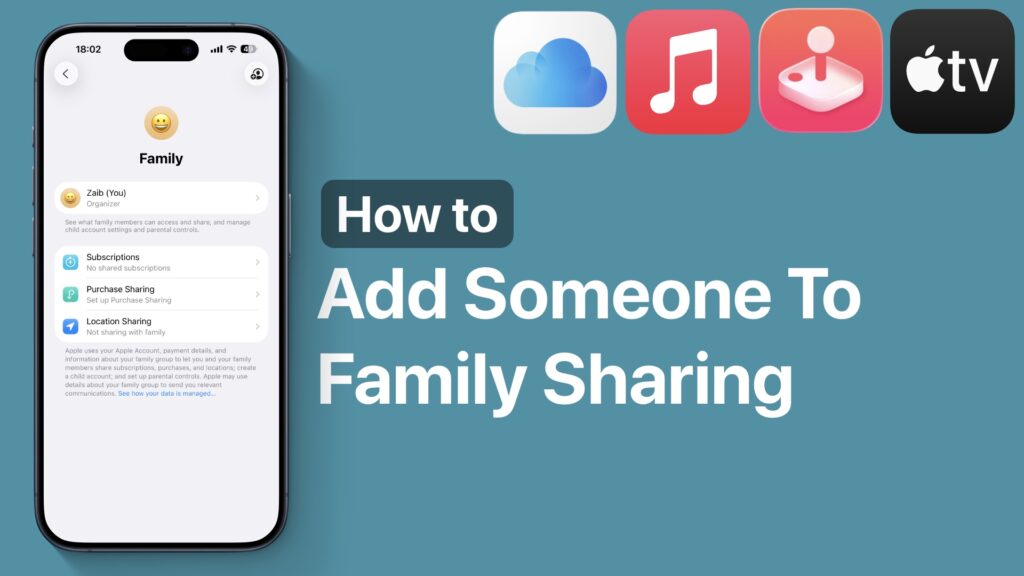 Add someone to Family Sharing on iPhone