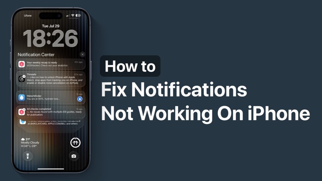Fix notifications not working on iPhone
