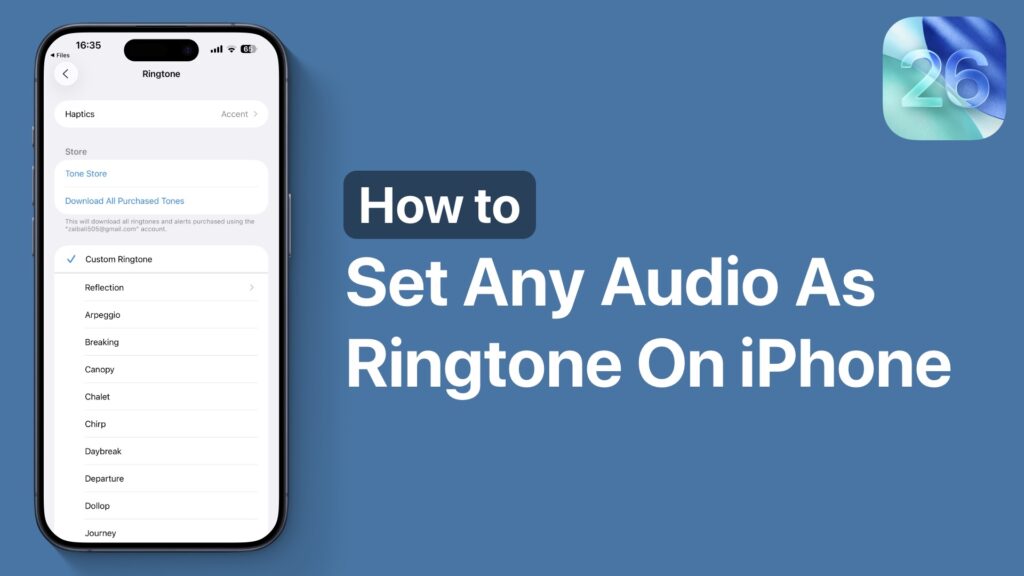 Set Any Audio as ringtone on iPhone