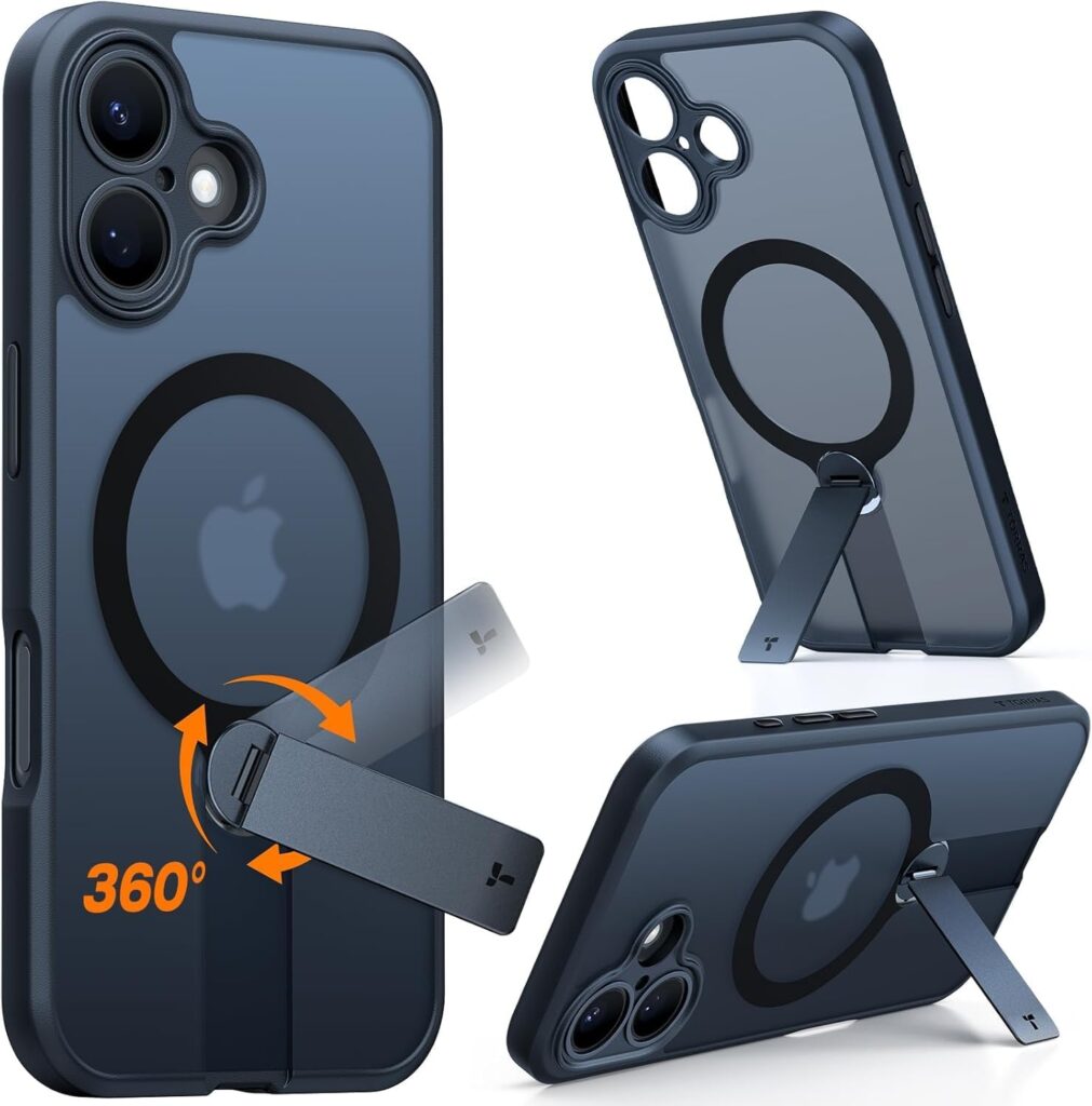 TORRAS 360° Stand & Magnetic Shockproof iPhone 16 Plus Case