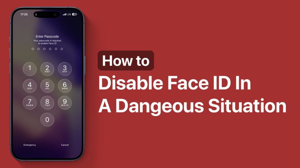 Disable Face ID in a dangerous situation