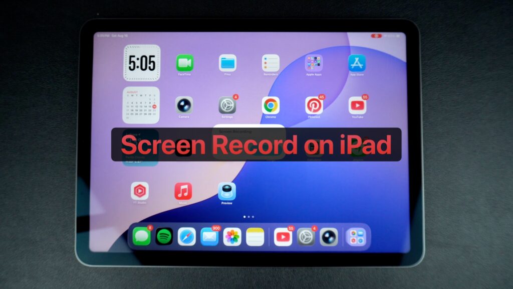Screen record on iPad