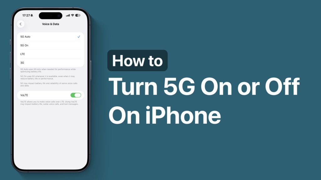 Turn 5g on or off
