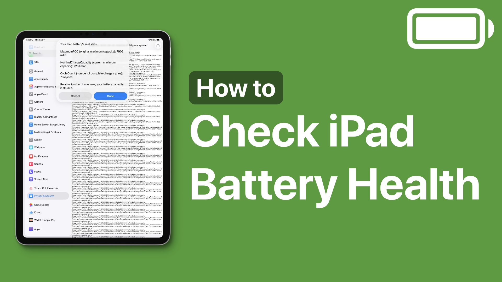 How to Check iPad's Battery Health - iOS Hacker