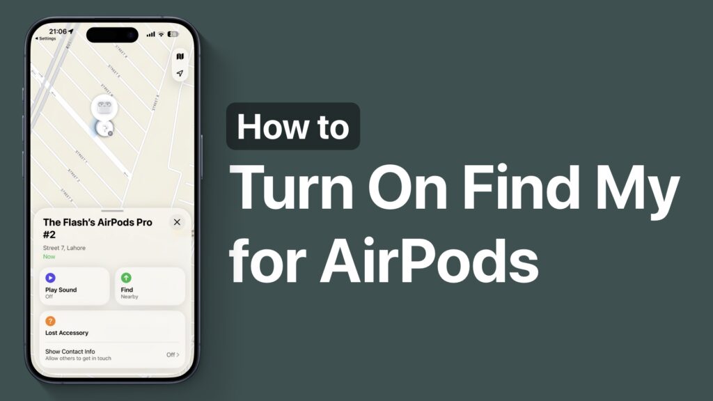 Turn On Find My for AirPods