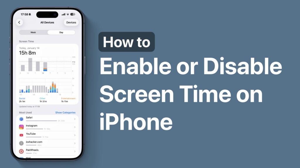 Enable or Disable Screen Time on iPhone