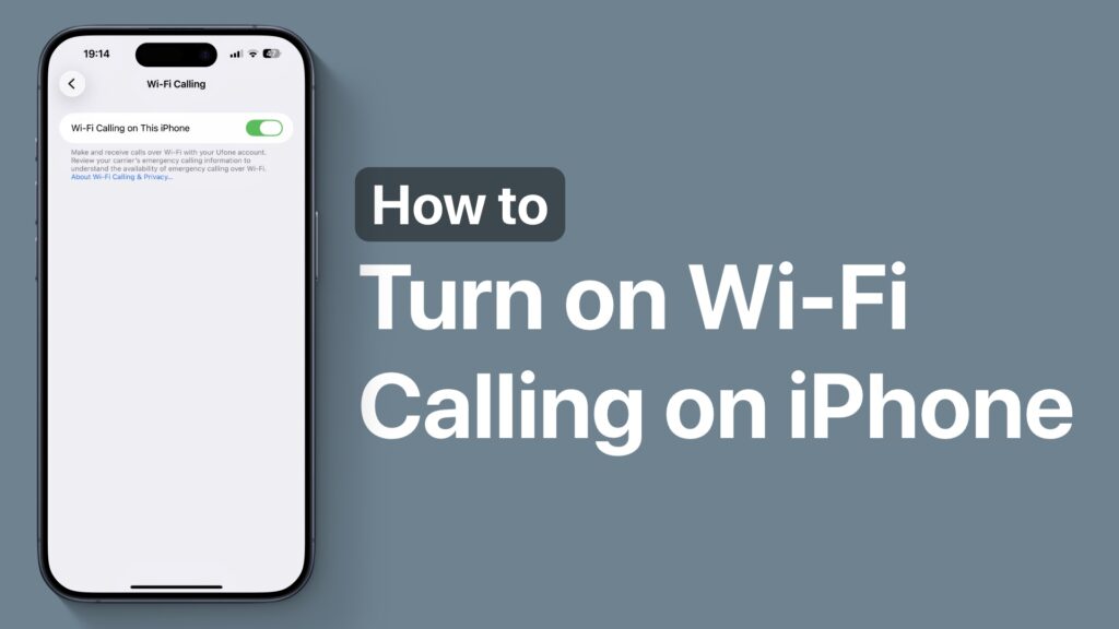 Turn on Wi-Fi calling iPhone