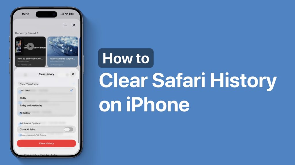 Clear Safari History on iPhone