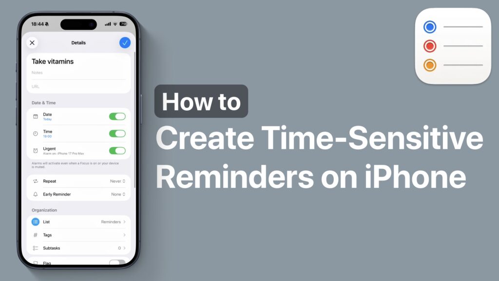 Create Time-Sensitive Reminders