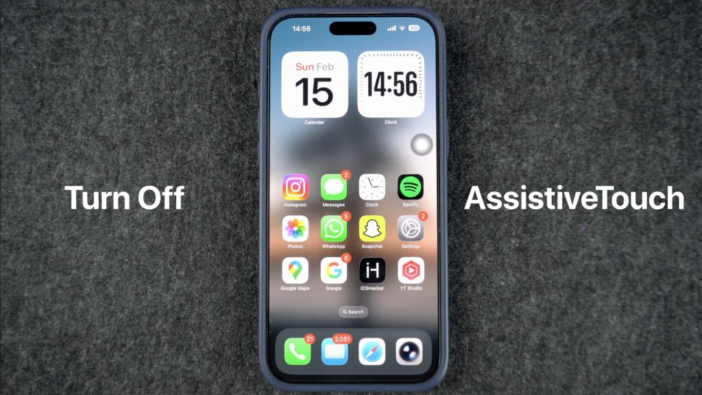 Turn off AssistiveTouch