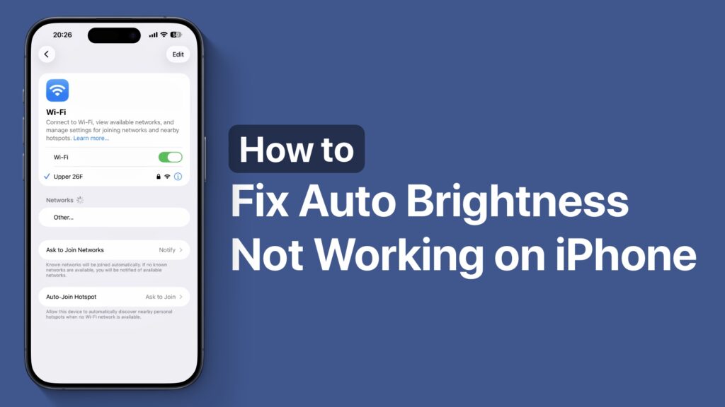 Fix Auto Brightness not working on iPhone