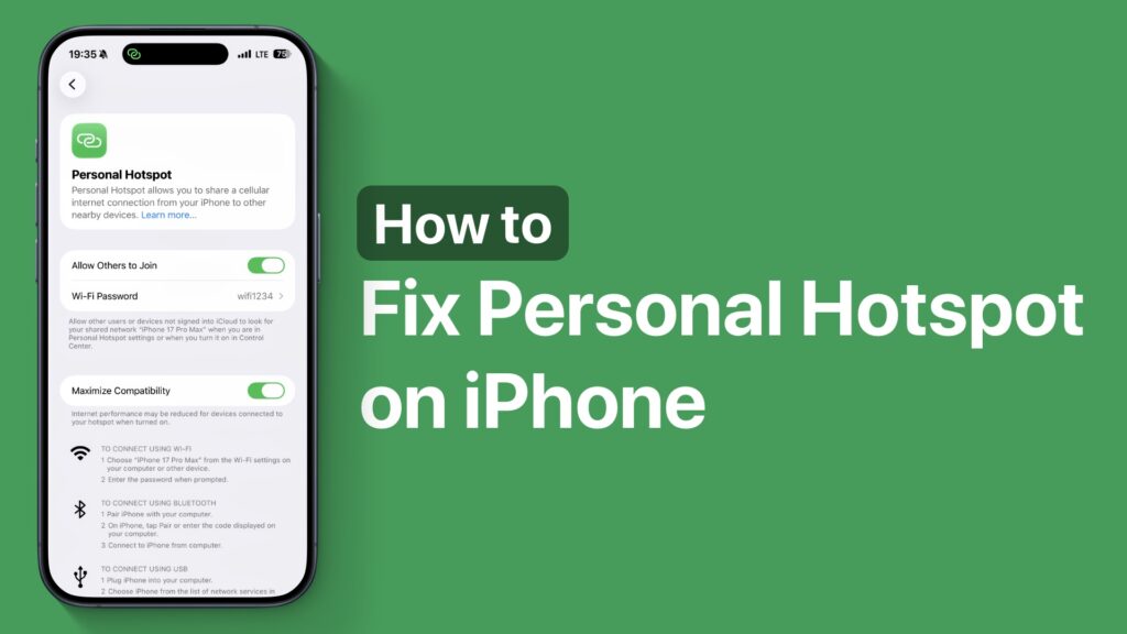 Personal Hotspot Not Working on iPhone
