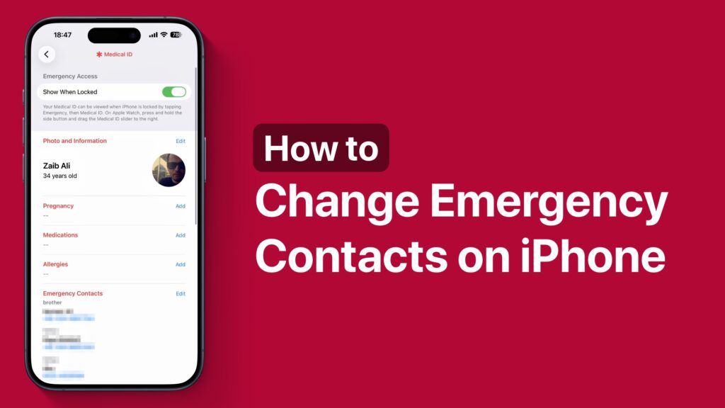 Add or Change Emergency Contacts on iPhone