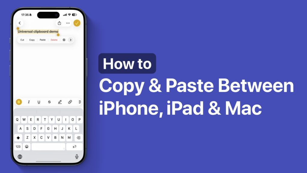 Copy & Paste Between iPhone and Mac