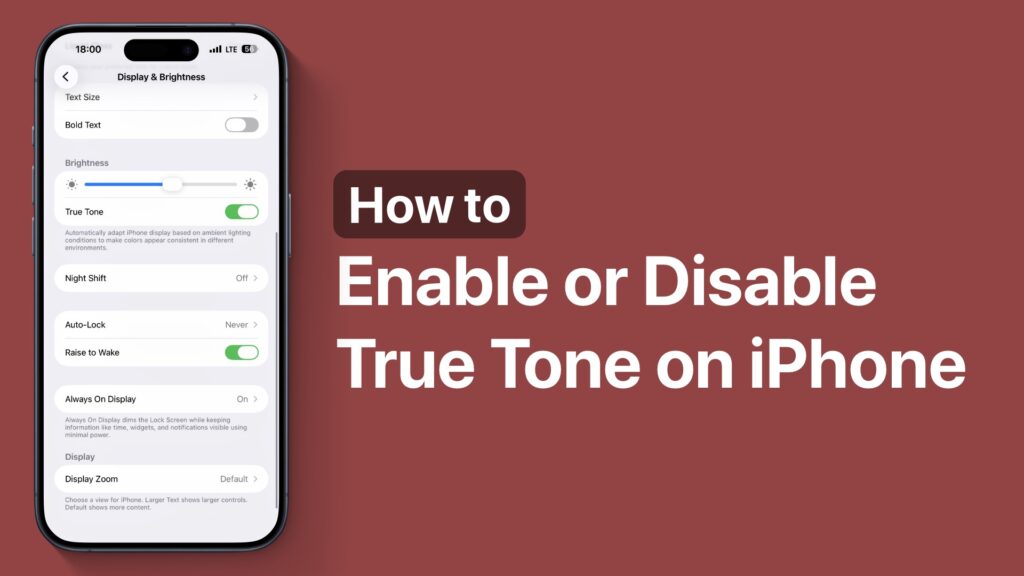 True Tone on iPhone