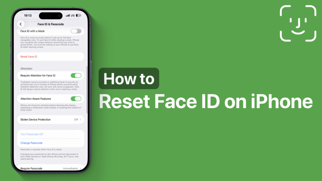Reset Face ID on iPhone
