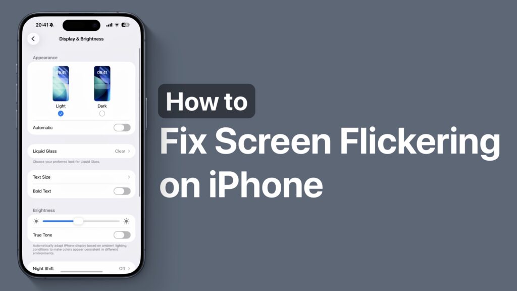 Fix iPhone screen flickering on iPhone