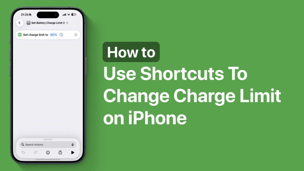 Shortcuts change charge limit