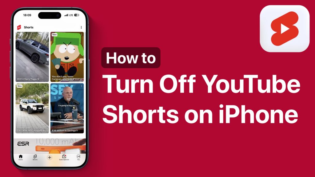 Turn off YouTube shorts on iPhone