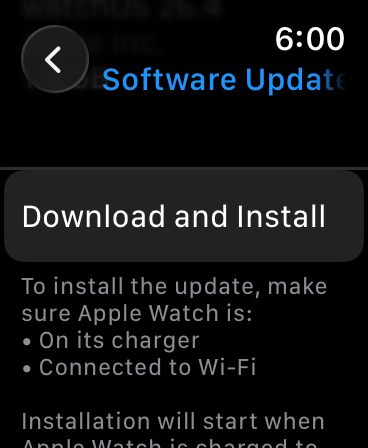 Update watchOS
