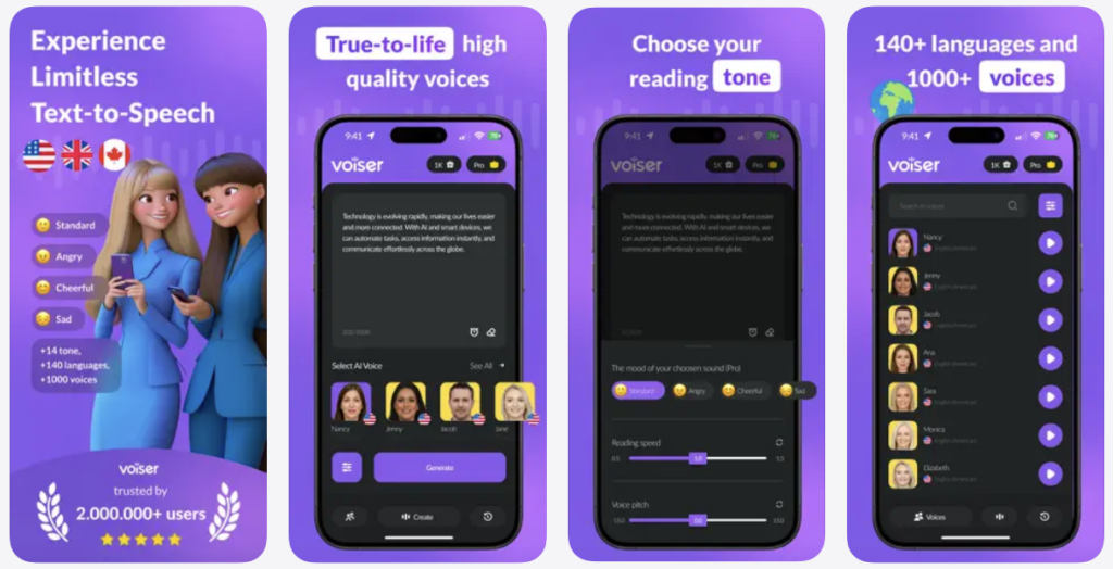 Voiser AI Voice: Text to Speech TTS