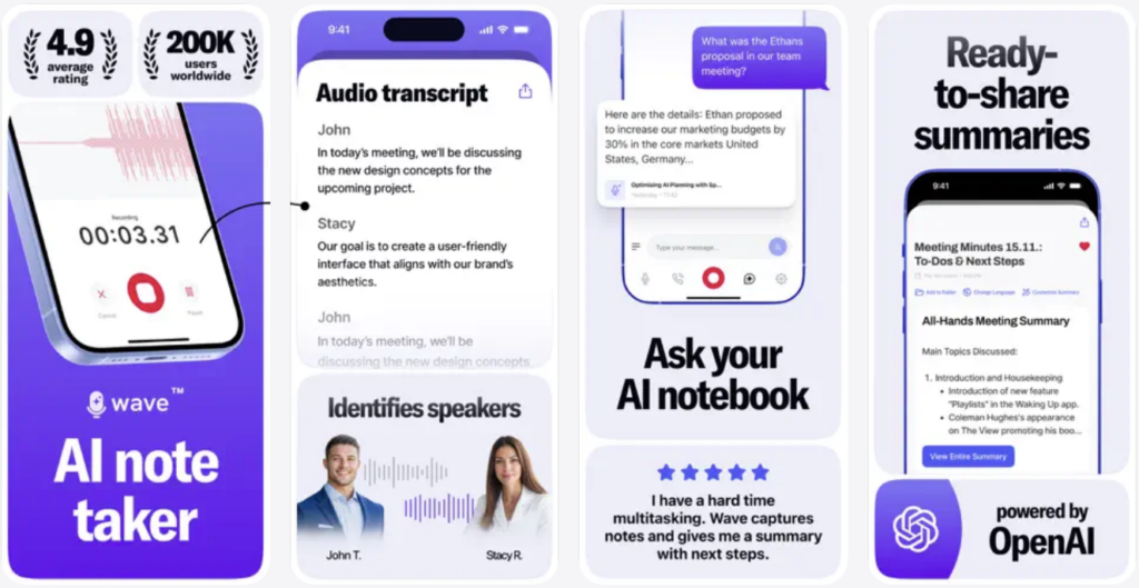 Wave AI Note Taker