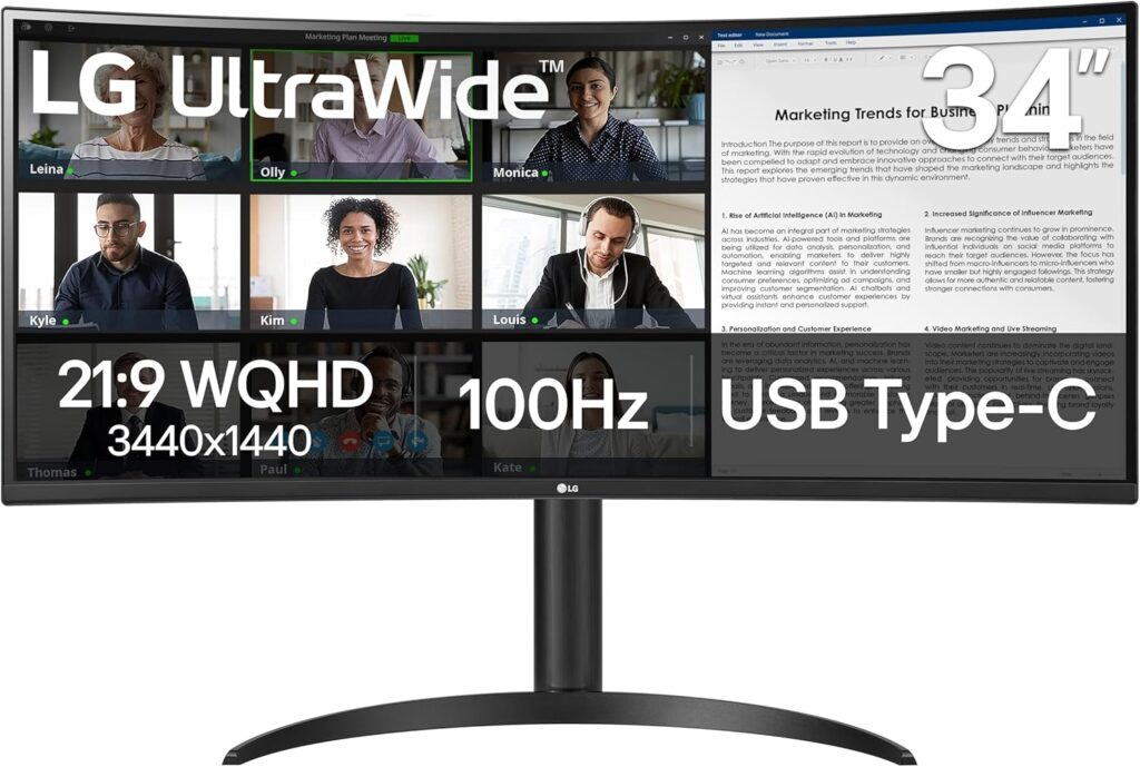 LG 34WR55QK-B 34-inch UltraWide Monitor