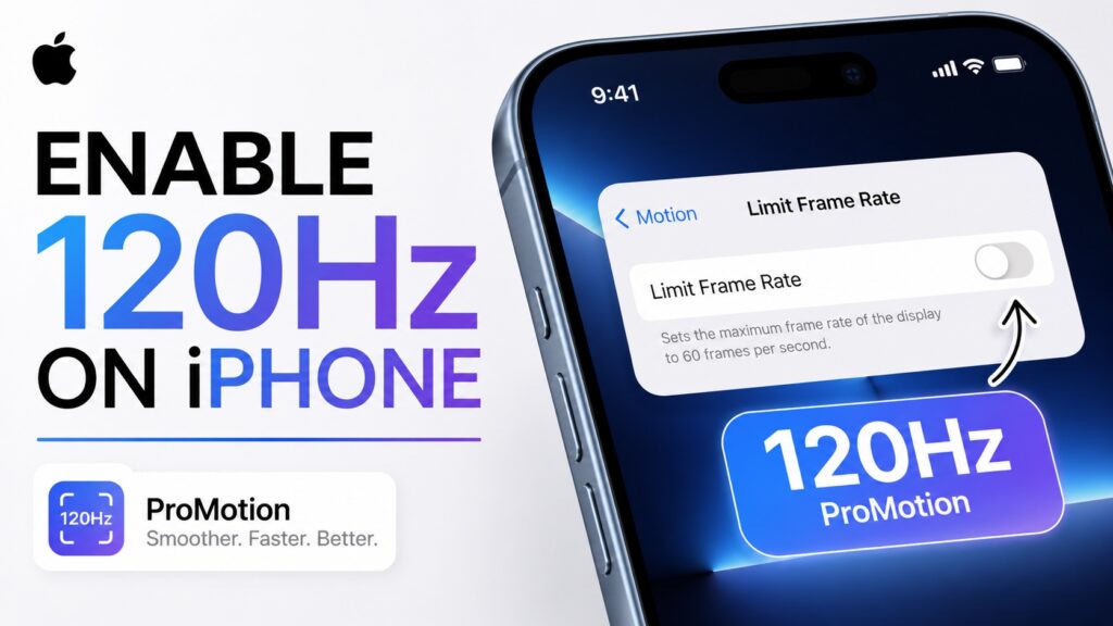 Enable 120Hz Refresh Rate on iPhone