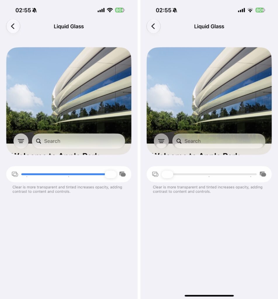 iOS 27 Slider Liquid Glass