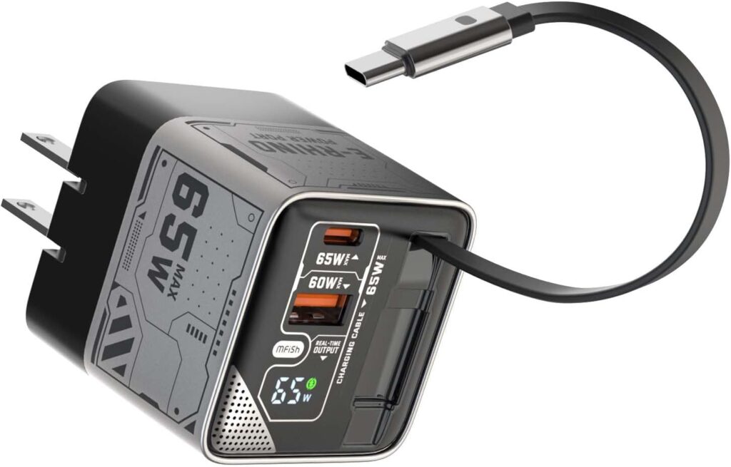MFish 65W GaN Retractable USB-C Wall Charger